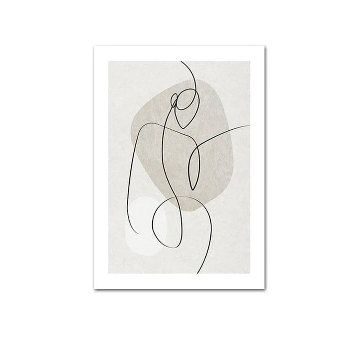 Skanto Scandinavian Minimalist Geometric Dark Neutral Colors Wall Art Fine Art Canvas Prints Modern Abstract Pictures for Living Room Home Decor | Skanto