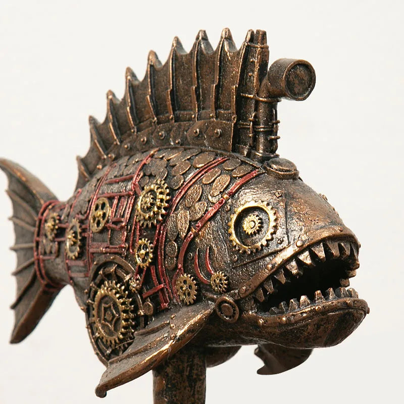 Skanto | Steampunk Mekanisk Blackfish Figurine