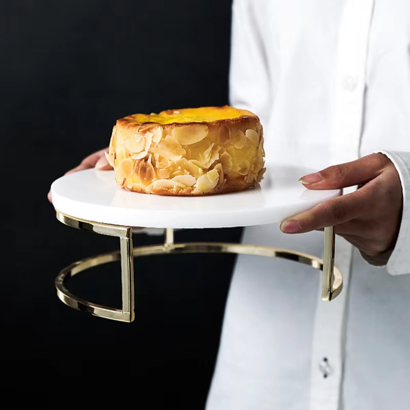Skanto | Nordisk Naturlig Marmor Kakefat og Dessertdisplayfat