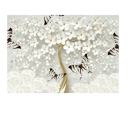 Abstract Floral Large Flower Petal Wood Wall Art Fine Art Canvas Prints Picture For Living Room Bedroom Lounge Art Decor | Skanto