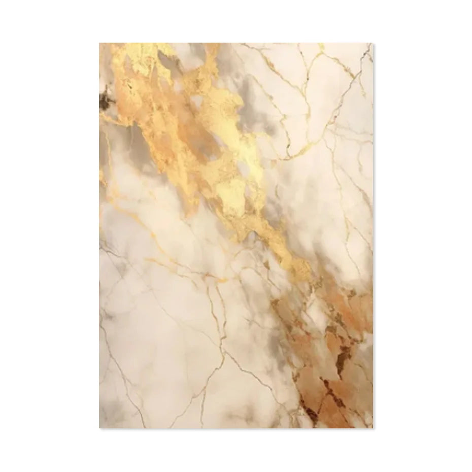 Modern Black Beige Gold Fluid Marble Print Abstract Wall Art Fine Art Canvas Prints Pictures for Living Room Bedroom Decor | Skanto