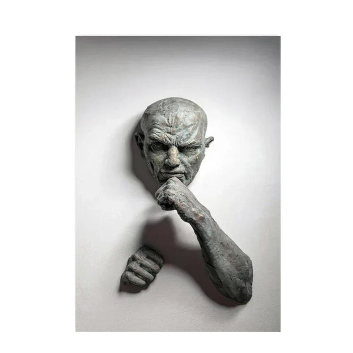 Modern Urban Abstract Iron Statue Wall Art Fine Art Canvas Prints 3D Visualization Figure Art Pictures For Minimalist Apartment Wall Decor | Skanto