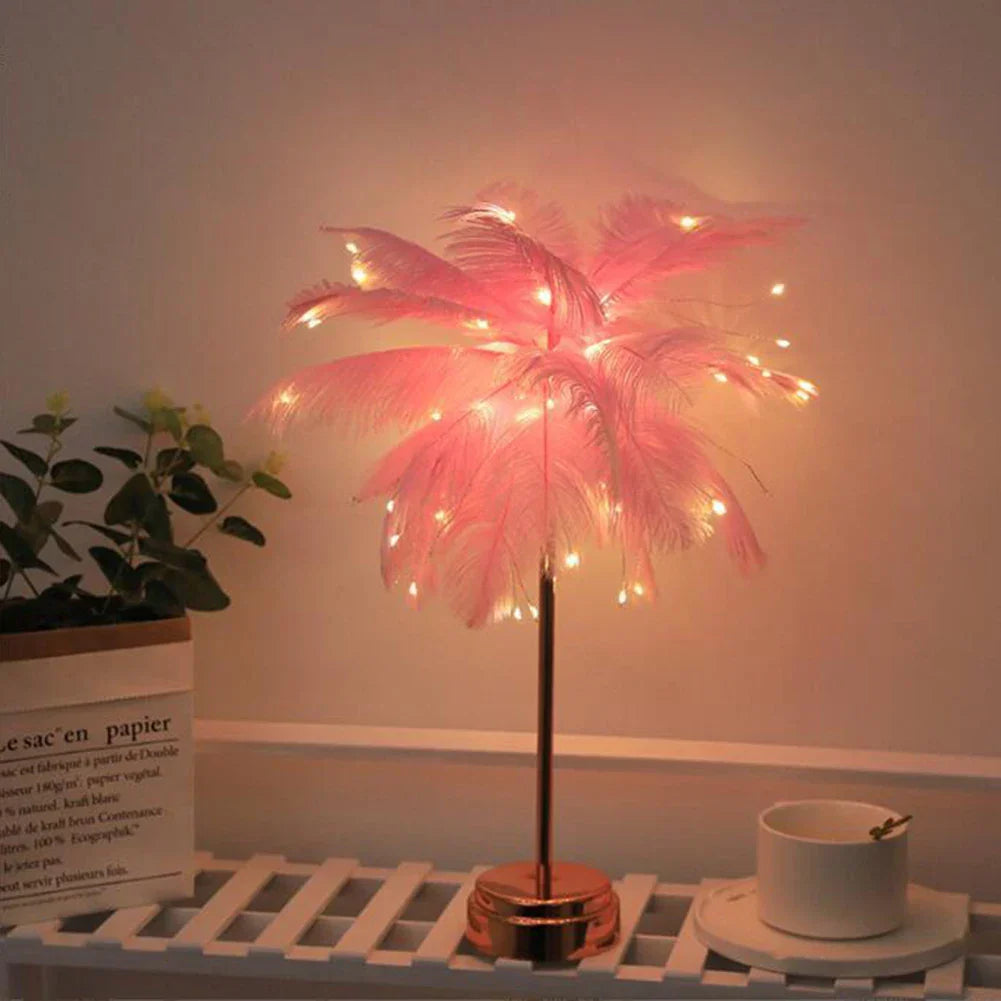 Skanto | LED Vår Bordlampe Nattlys USB-drevet Fjernkontroll Nattbordlamper