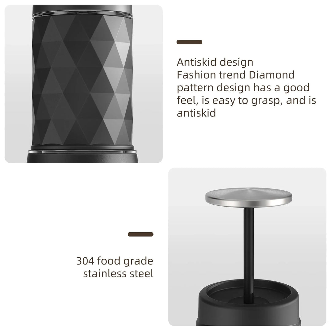 Skanto | Bærbar Kaffemaskin Espresso Maskin Håndpresse Kapsel Malt Kaffe Brygger Bærbar for Reiser og Piknik, BioloMix