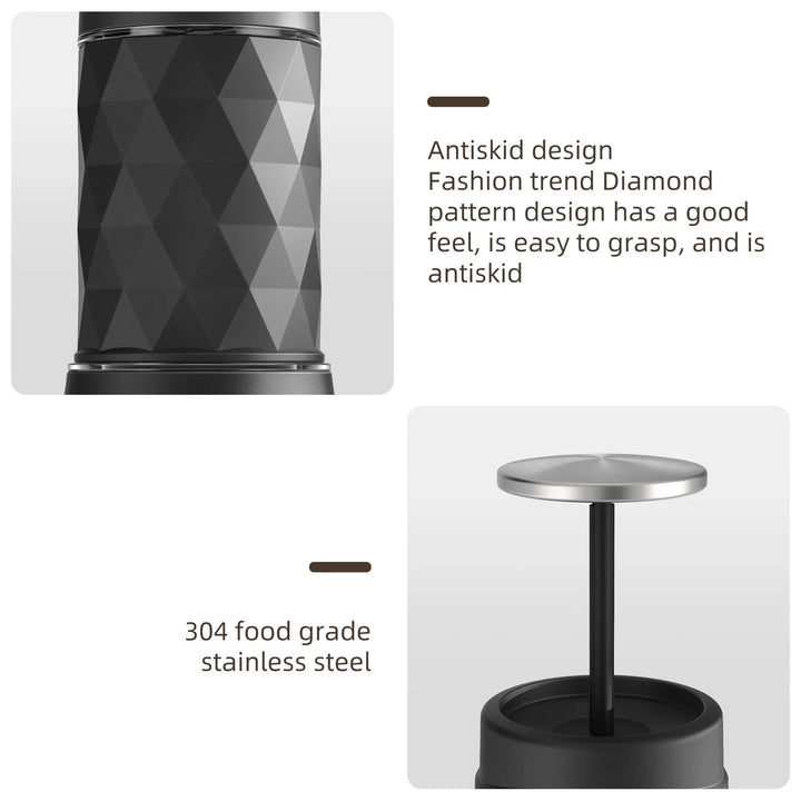 Skanto | Bærbar Kaffemaskin Espresso Maskin Håndpresse Kapsel Malt Kaffe Brygger Bærbar for Reiser og Piknik, BioloMix