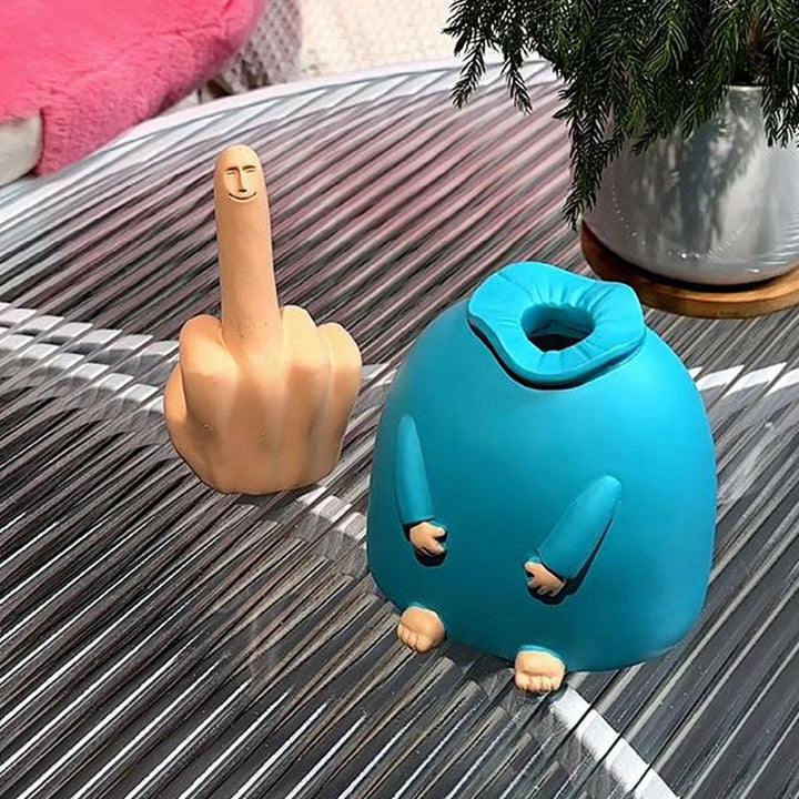 Happy Middle Finger Funny TaSkantoe Decor | Skanto