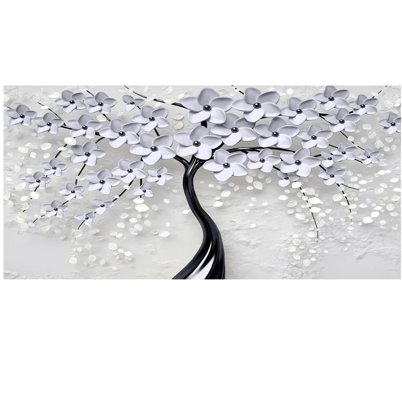 Abstract Floral Large Flower Petal Wood Wall Art Fine Art Canvas Prints Picture For Living Room Bedroom Lounge Art Decor | Skanto