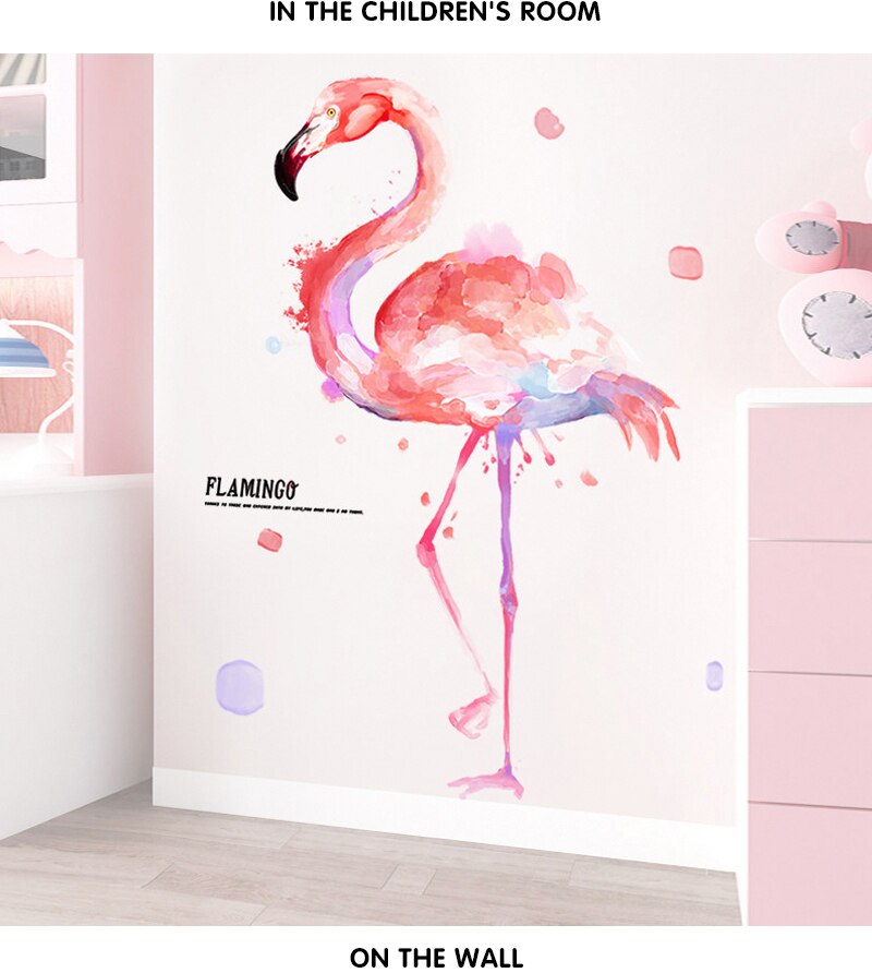 Skanto | Flamingo Vegg klistremerker for Barnerom Hjem