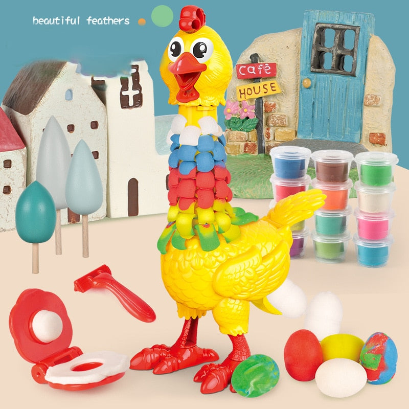 Skanto | Fargerik DIY Tull Feathered Kyllingleke