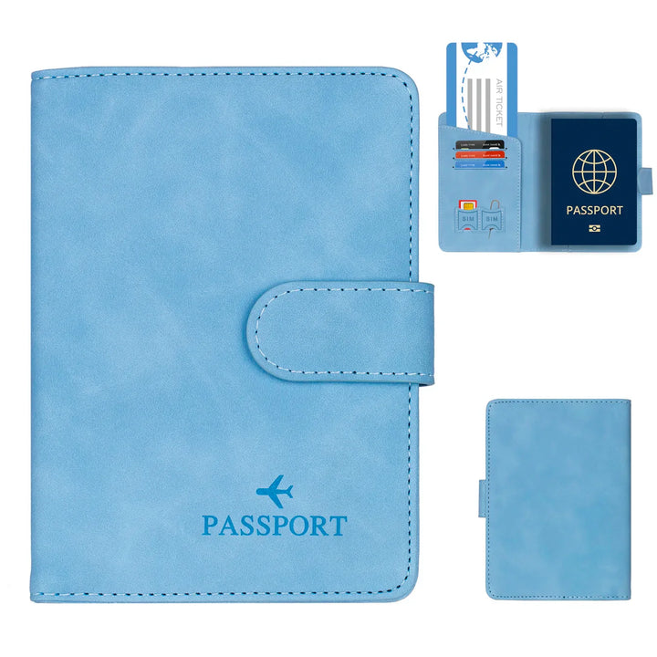 Skanto | Passholder Travello | RFID-beskyttelse | Ekte lærutseende | For kvinner og menn