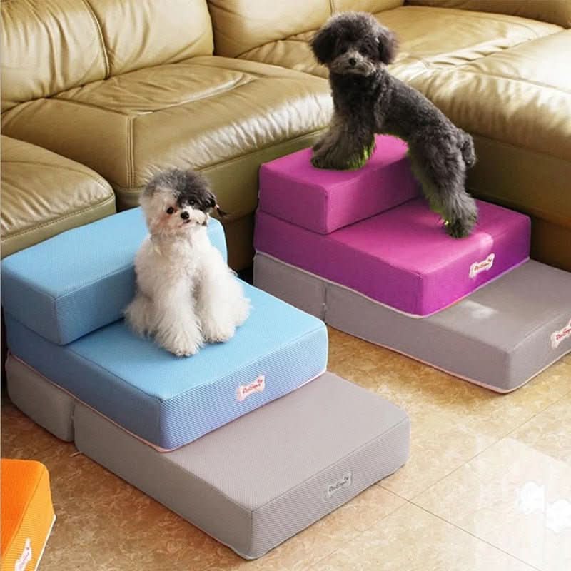 DOGSTEP PRO – Luxus-Hundetreppe für gelenkschonendes Kletttern auf Sofa & Bett