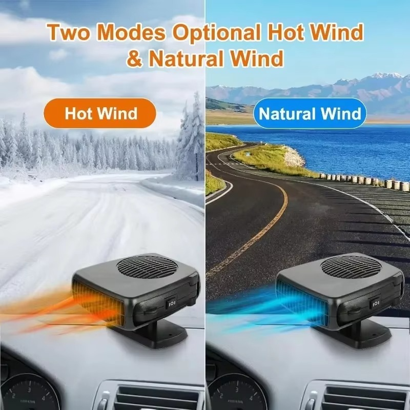 Tragbare Autoheizung und -enteiser, 2-in-1 Heiz- og Kühlventilator for Windschutzscheibe og Fahrerkabine