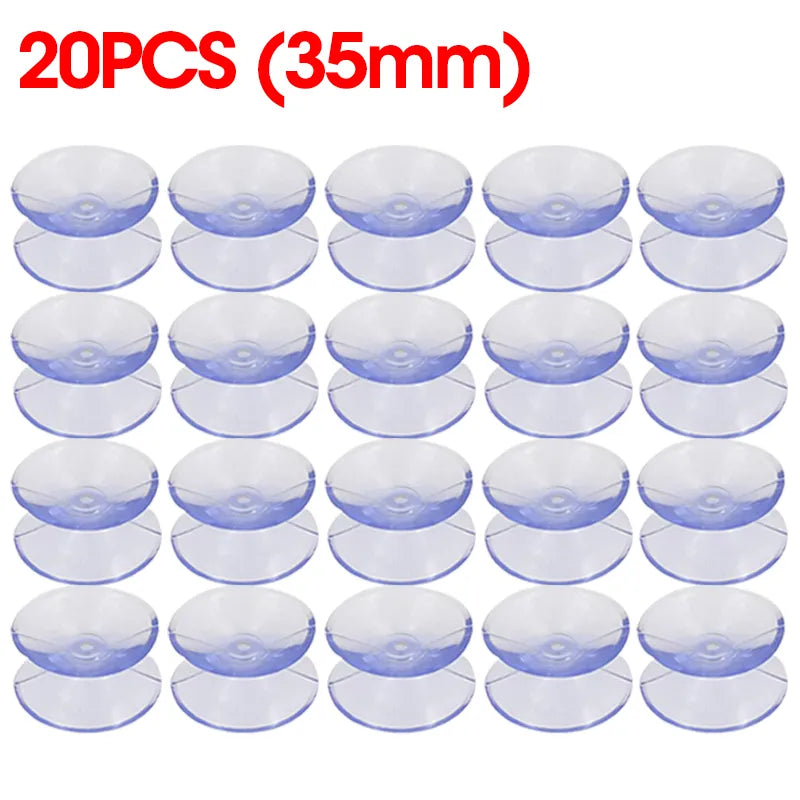 Skanto | 5/20PCS Dobbelt-sidede plast sugekopper - Rutsjesikre klare vakuumsugere for glass, bilvinduer, bordplater, DIY såpeholder