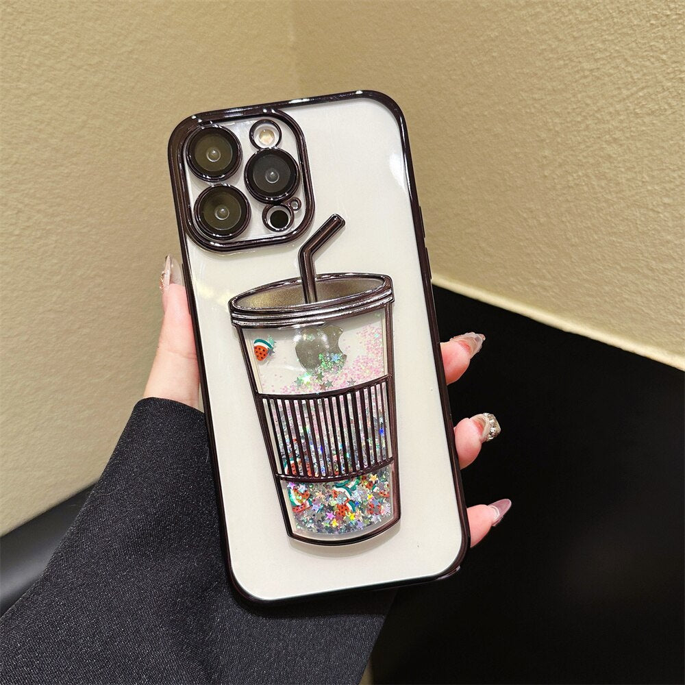 Norvo | Glitter Star Drink Cup iPhone Cover