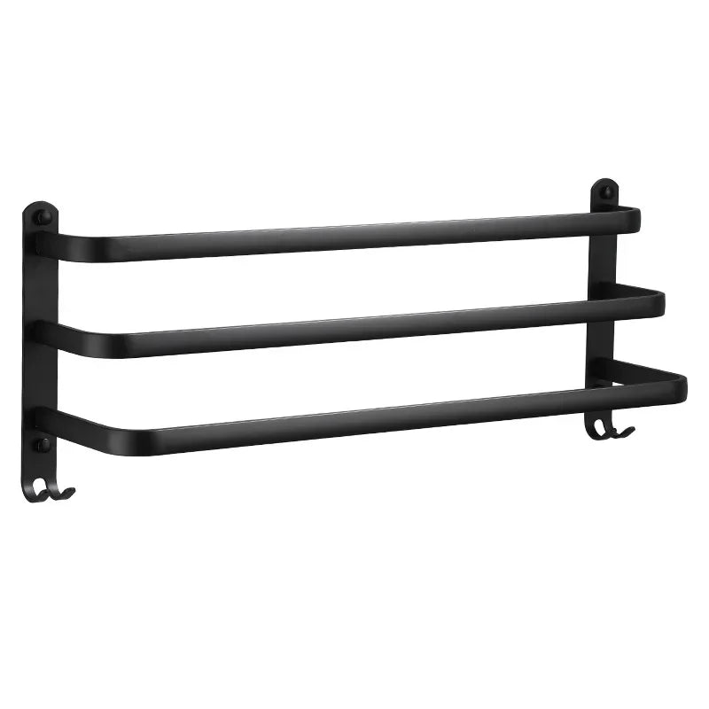 Fester Håndkleholder - Svart Aluminium | Skruefeste Skanto