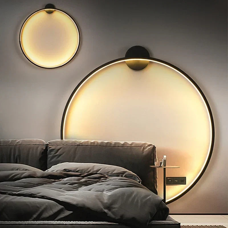 Skanto | Minimalistisk LED Sirkel Bakgrunn Vegglampe
