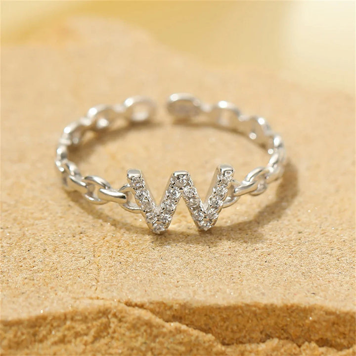 Skanto | Delikat Diamant Bokstav Initial Ring