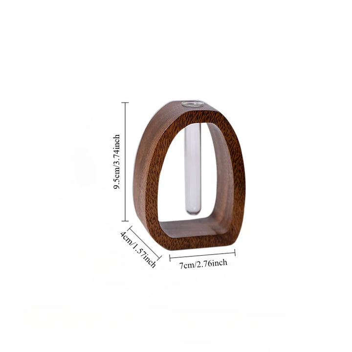 Oval Wood Frame Single Stem Vase | Skanto