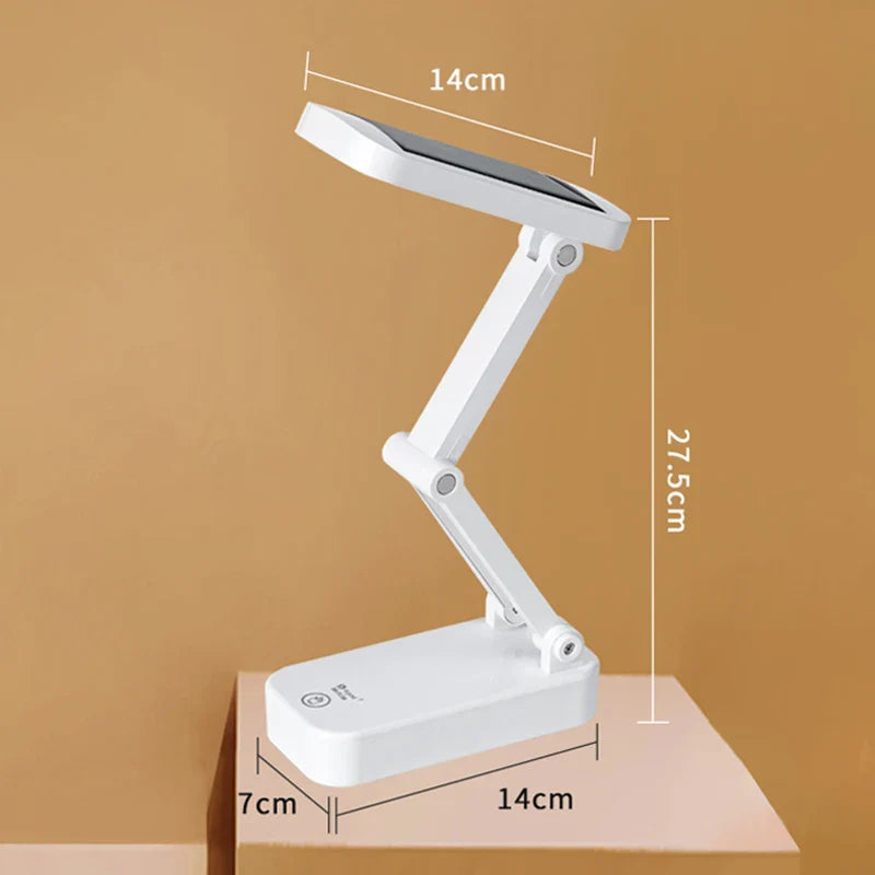 Skanto | Solar LED Bordlampe | Sammenleggbar & Dimbar | USB Oppladbar | Øyevennlig & Moderne