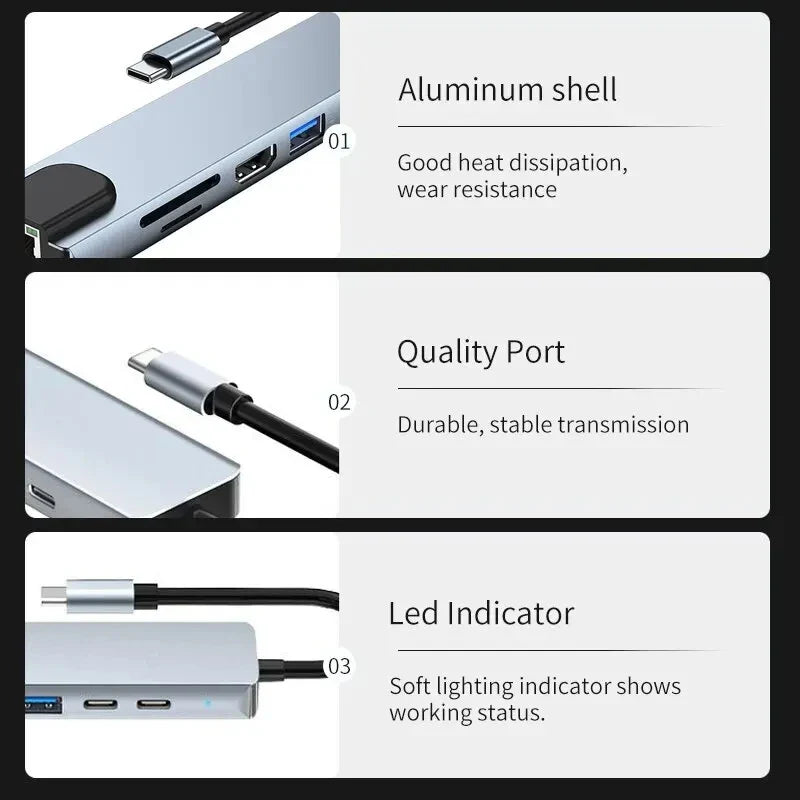 Skanto | Type C - USB Dockingstasjon Hub