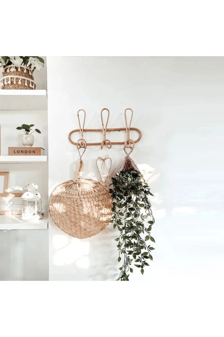 Rattan Vegghengt Krok
