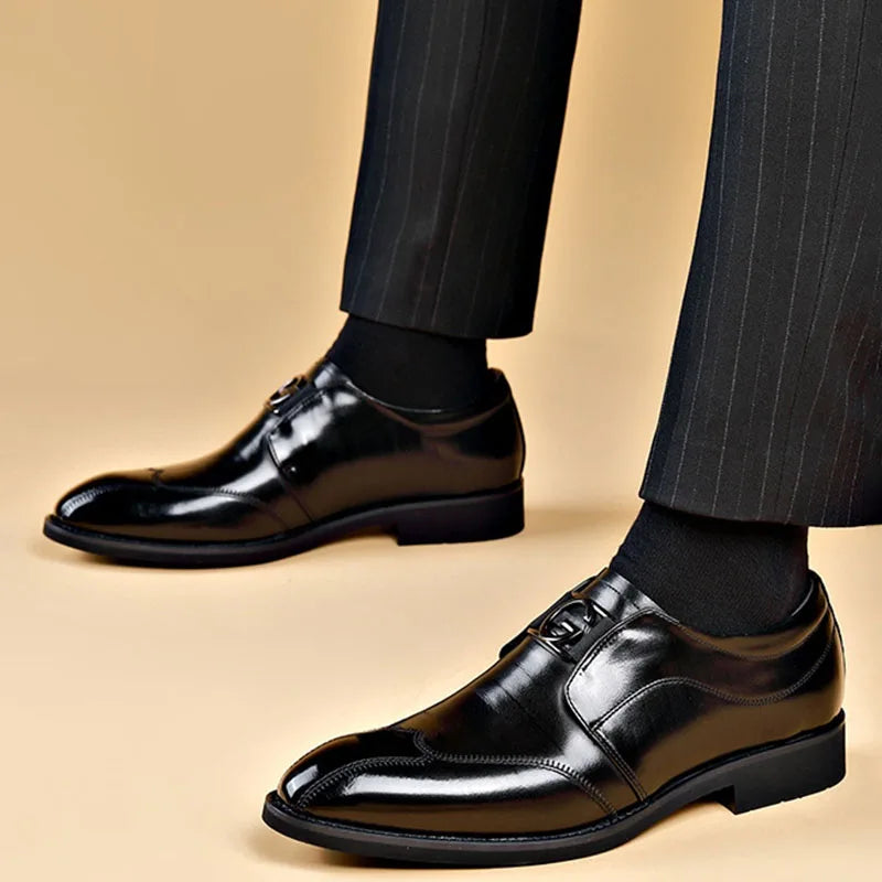 Norvo | Herresko i lær Stilige herresko Spisse Oxford bryllups lær herresko Gentlemans kontorsko