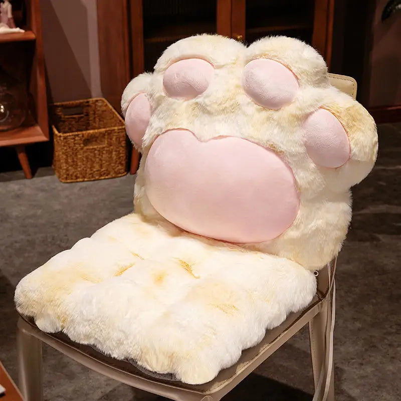 Cozy Cat Paw Plush Seat Pillow | Skanto