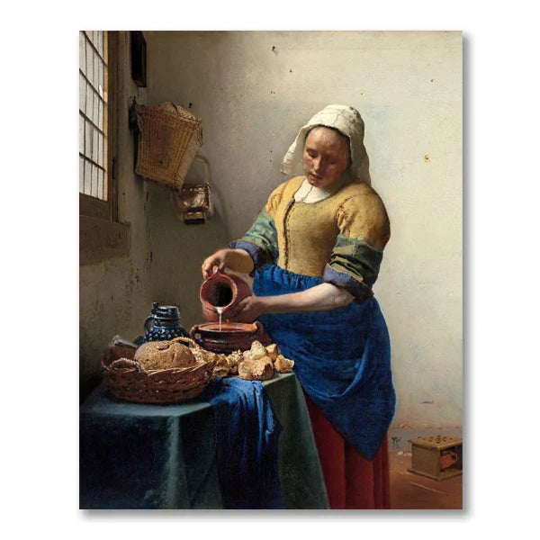 Girl with a Pearl Earring Poster Johannes Vermeer Dutch Golden Age Painting Fine Art Canvas Prints Classic Painting for Living Room Dining Room Decor | Skanto