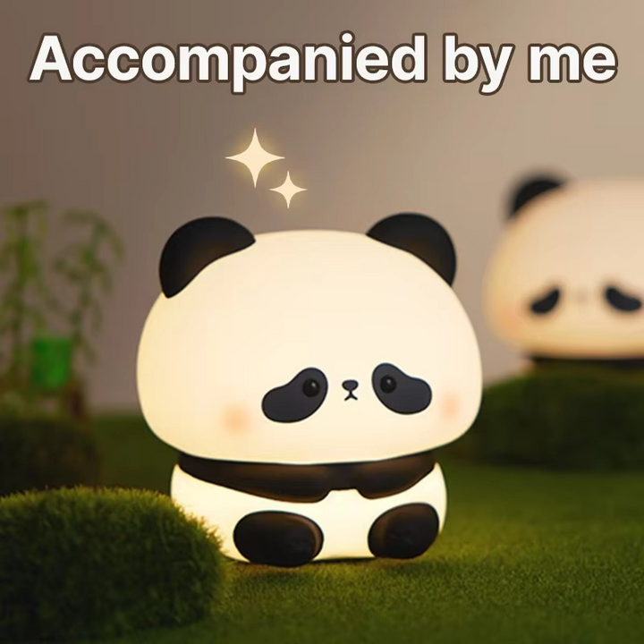 Skanto | Panda Berøringsaktivert Silikon LED Nattlampe – USB-ladbar, Synkroniserbar Myk Glød Lampe