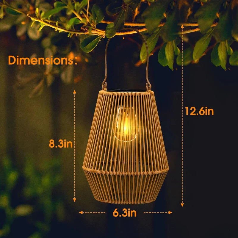 Solar Rattan Lantern Skanto
