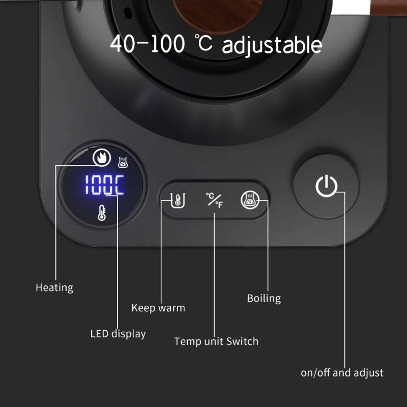 Skanto | 1200W Intelligent Elektrisk Vannkoker - Goose Neck Hånd Brygget Kaffe-kanne for Melkepulver & Presis Brygging