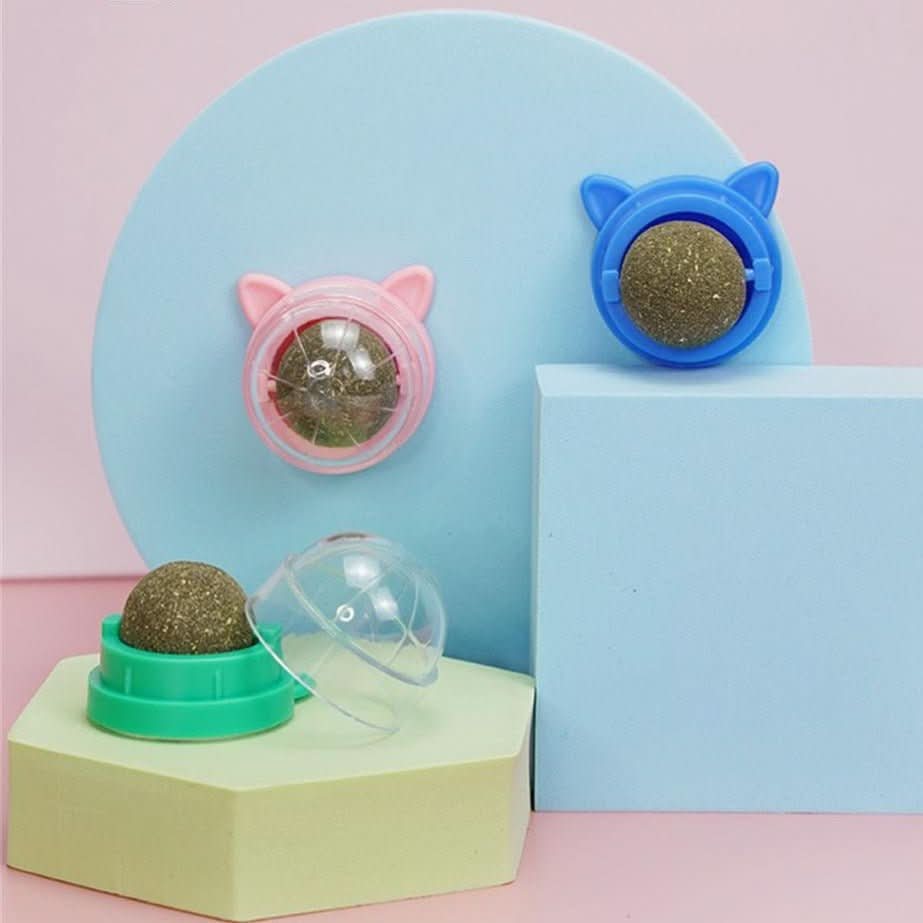 Skanto | PURRFECT KATTNIP LEKETØY – Katt leketøy med mynt & roterende ball for sunne tenner
