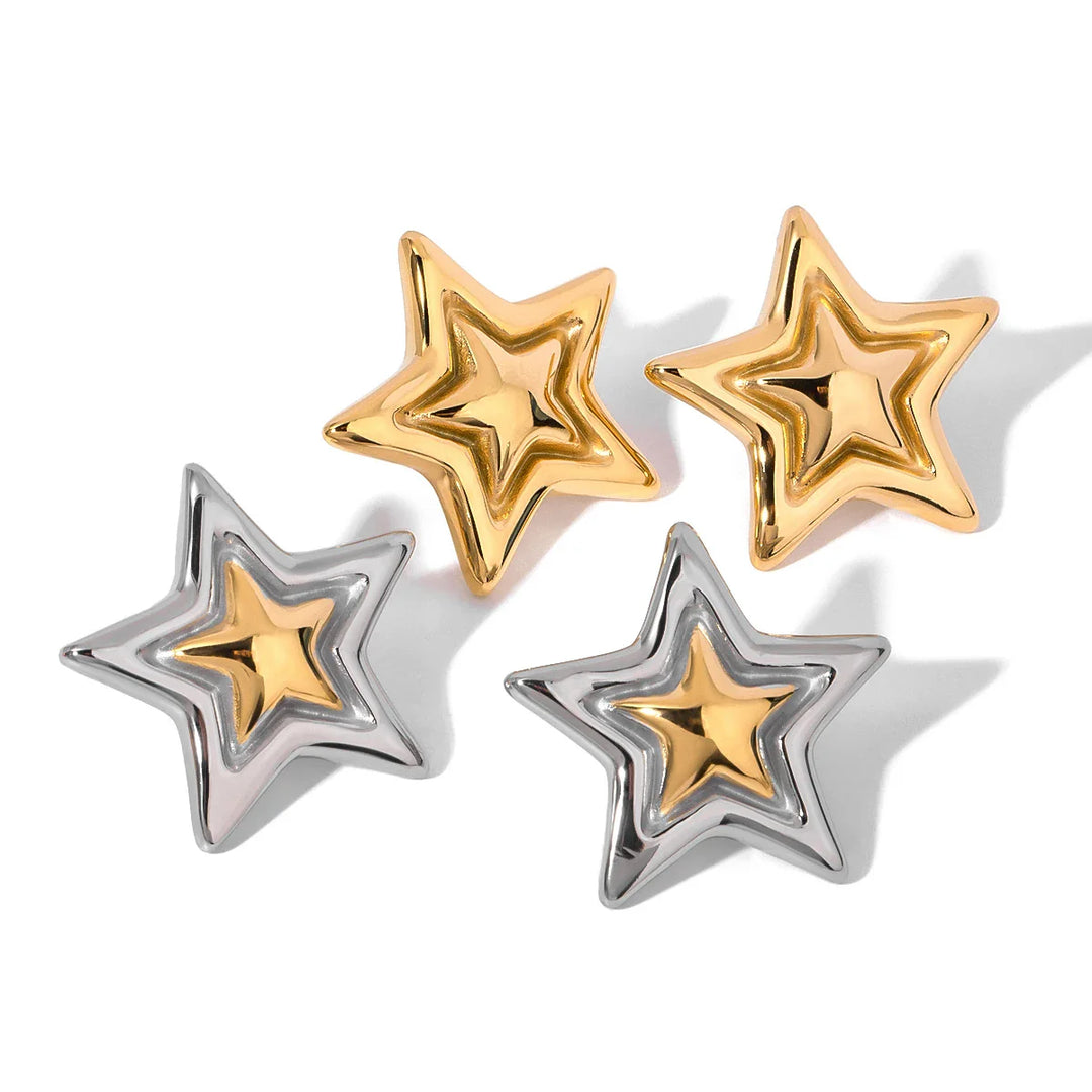 Skanto | Bold Five Point Star Øredobber