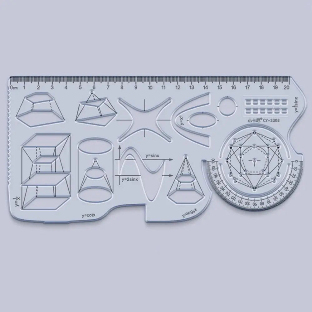 Matematikk Genius Multi-Vinkel Tegning Presisjon Linjal | Skanto