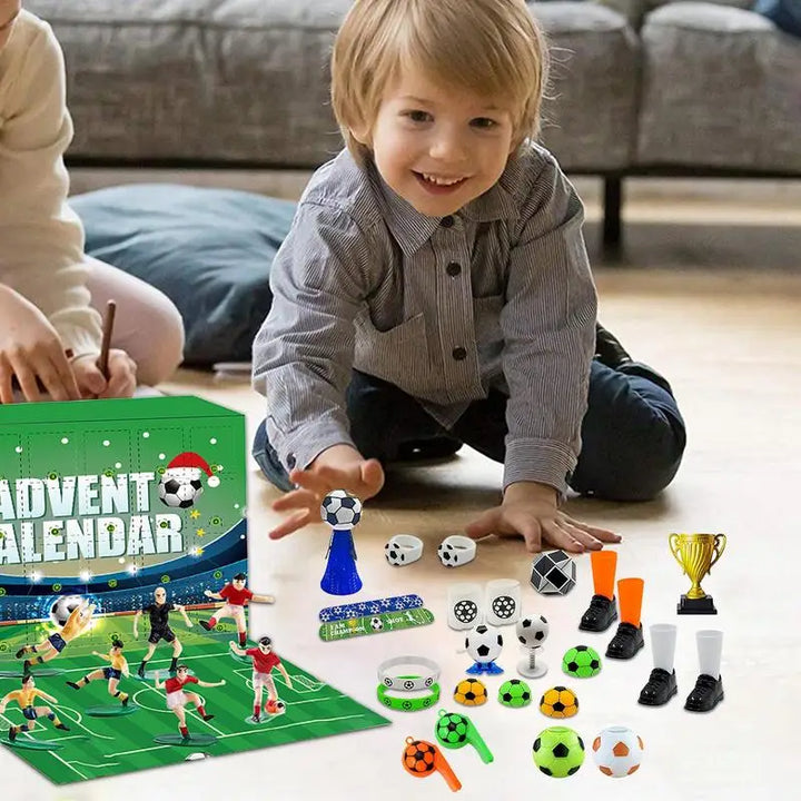 Skanto | MatchBox – Adventskalender for gutter og jenter med stadionbygge-sett