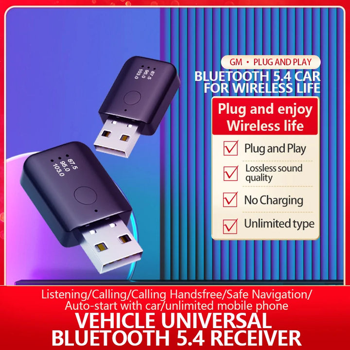 Skanto | Bil USB Bluetooth 5.4 Sender Mottaker
