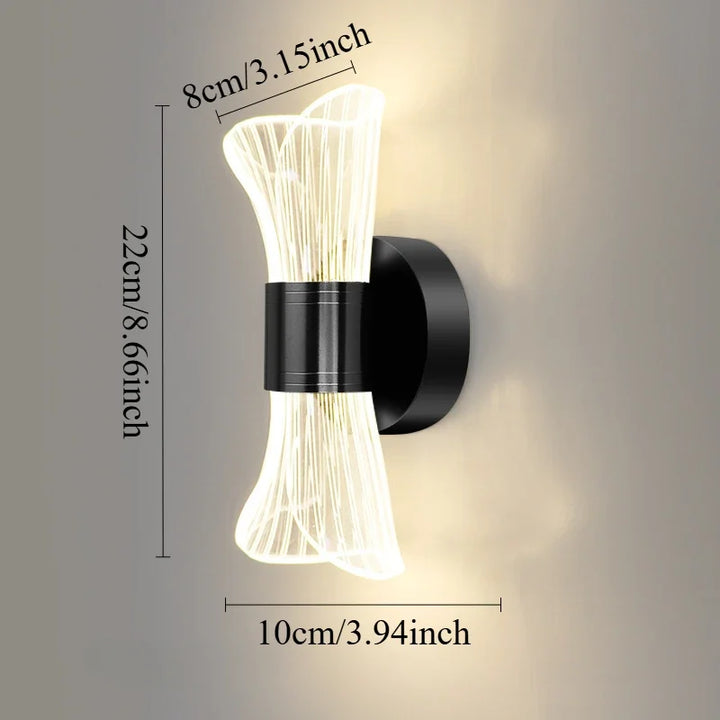 GlowCurve – Elegant LED Vegglampe for Soverom og Stue Skanto