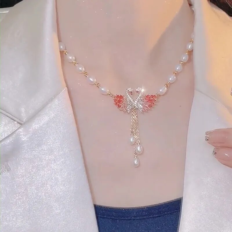 Skanto | Swan Love Charming Pendant Necklace