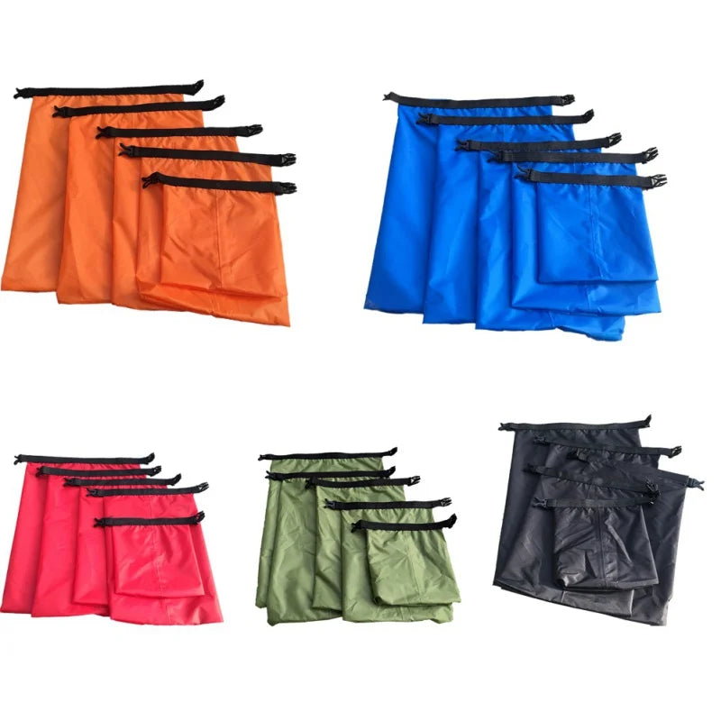 Skanto | Sealon Dry Bag Set | Vanntett og sandbestandig 5-delt sett for reise og utendørs eventyr