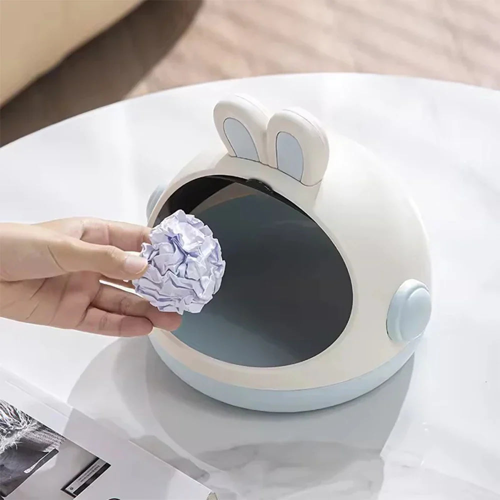Skanto | Mini Rabbit Desktop Lagringssøppelkurv
