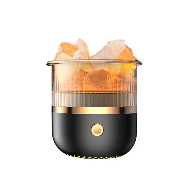 Skanto | Himalaya salt crystal lamp & essential oil diffuser, USB ultrasonisk luftfukter for hjemme & kontor