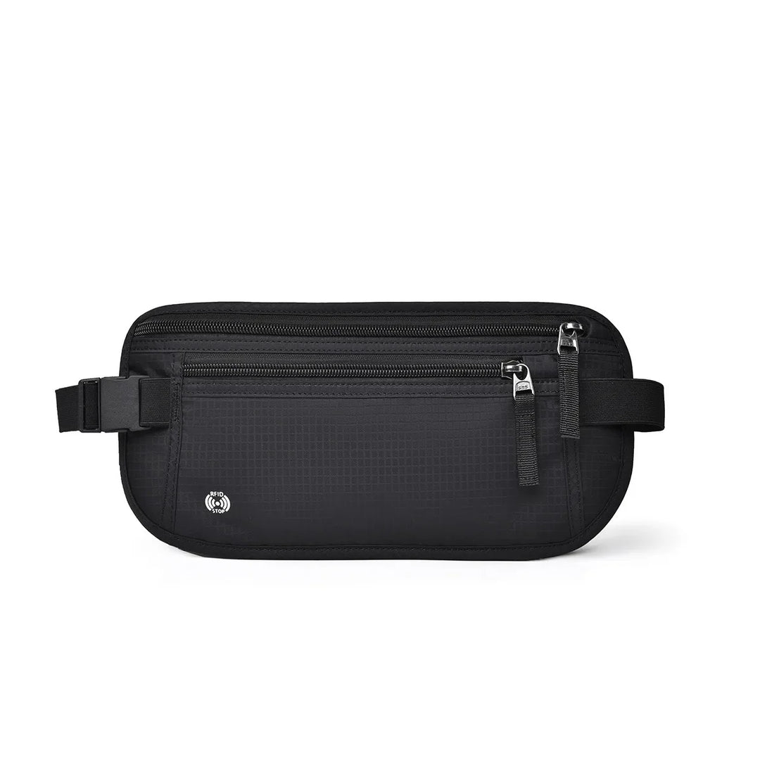 Skanto | SafeTraveler Midjeveske | RFID Beskyttelse | Skjult Sikkerhetslomme | For Menn & Kvinner