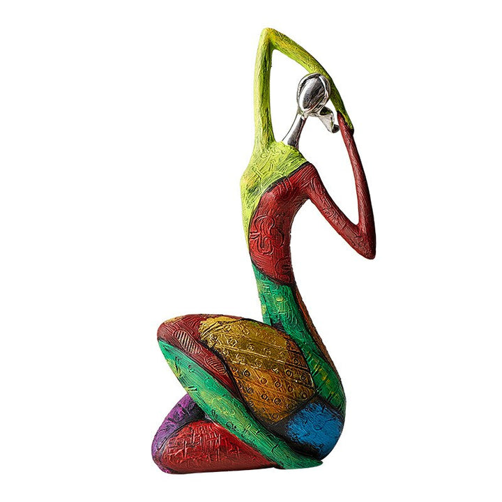 Skanto | Ins Abstrakt Kunst Kvinne Skulptur Figurer For Interiør Harpiks Statuett Farge Moderne Hjem Decor Dekorative Figurer Gaver