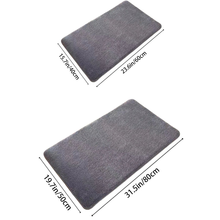 Ultra Absorbent Nordic Bath Mat Shower Room Floor Mat Super Non-Slip Padded Soft Velvet Shower Mat for Laundry Room | Skanto