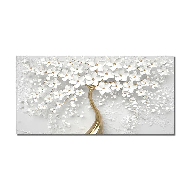 Abstract Floral Large Flower Petal Wood Wall Art Fine Art Canvas Prints Picture For Living Room Bedroom Lounge Art Decor | Skanto
