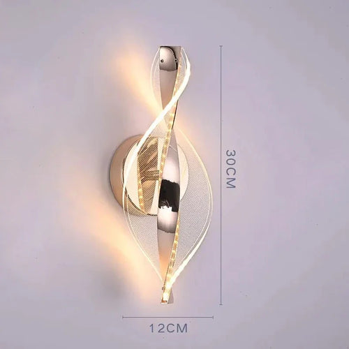 Skanto | LED Vegglampe NordGlow | Moderne Akryl & Metall Design | 3-Farge Lys | Kreativ Interiørbelysning for Stue & Soverom