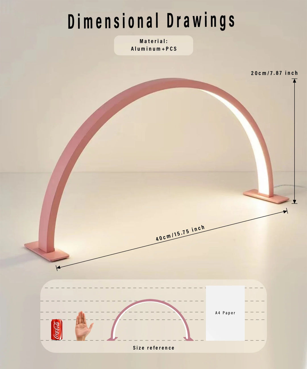 Skanto | LUNAIL LED Neglelampen | Halvmåne Design | USB | For Neglestudio & Hjem