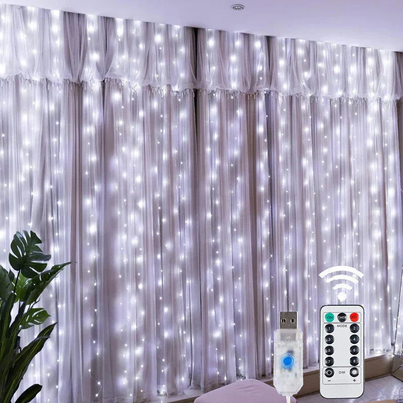 LED gardinlys – USB-kontrollerte lyslenker for vindu- og romdekorasjon | Skanto