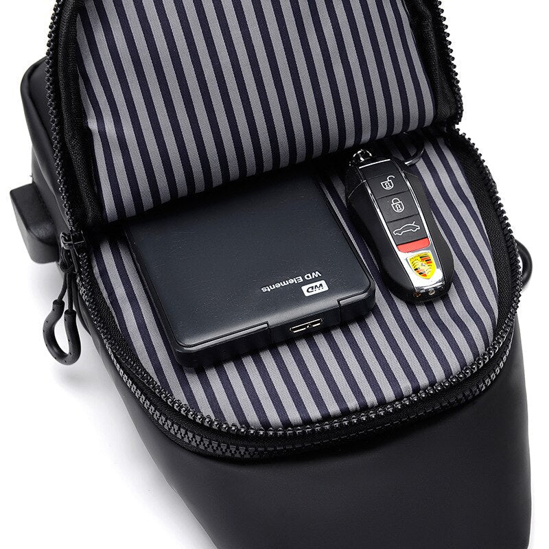 Skanto | Koreansk By Vanntett USB Lading Krossbody Bag