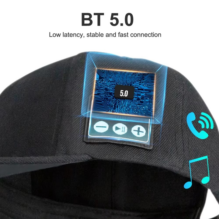 Skanto | Trådløs Bluetooth Hatt med innebygde hodetelefoner og mikrofon